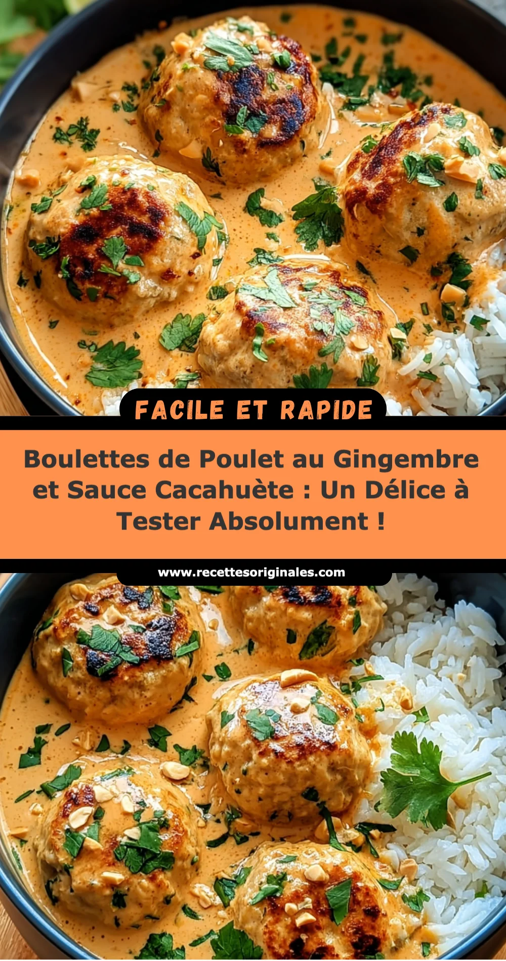 Boulettes de Poulet au Gingembre et Sauce Cacahuète : Un Délice à Tester Absolument !