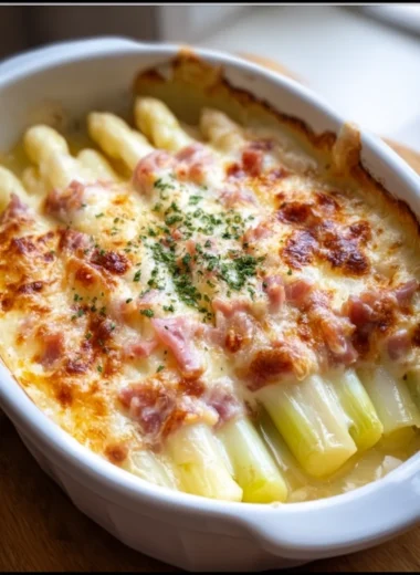 Recette d'Asperges Blanches Gratinées au Jambon et Fromage (Savoureuse et Réconfortante !)