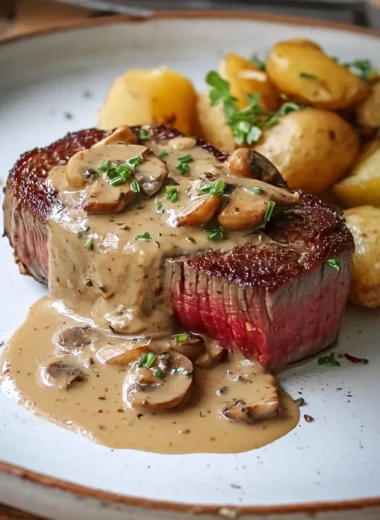 Recette de Filet de Bœuf à la Crème aux Échalotes (Savoureux et Réconfortant)