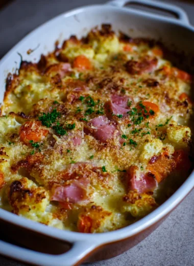 Recette de Gratin de Chou-fleur Jambon et Parmesan (Savoureux et Réconfortant !)