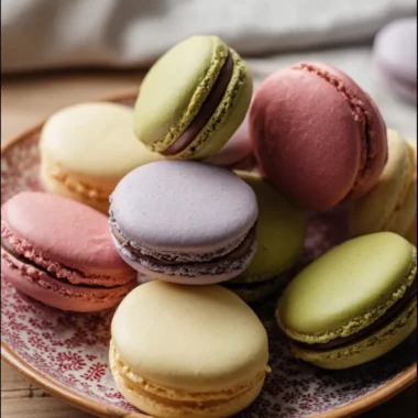 Recette de Macarons Colorés à la Ganache Chocolat et Crème Vanille