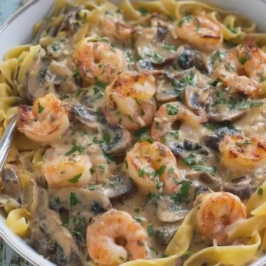 Recette de Pâtes aux Crevettes et Champignons Savoureuses