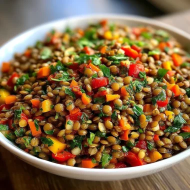 Recette de Salade de Lentilles Simple et Délicieuse