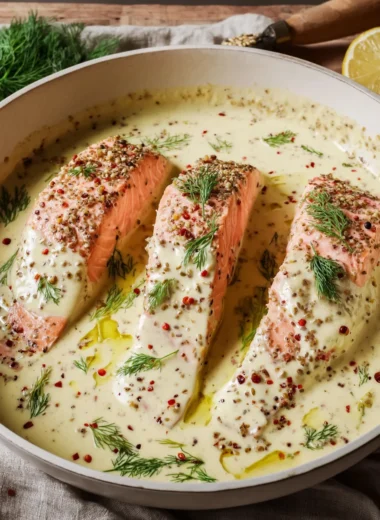 Recette de Saumon à la Crème et à la Moutarde au Four