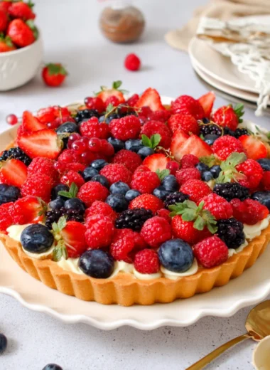 Recette de Tarte aux Fruits Rouges sur Sablé Breton (Facile et Délicieuse !)