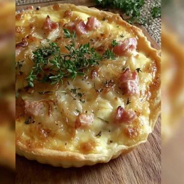 Recette de Tarte aux Lardons et Fondue d'Oignons (Facile et Savoureuse !)