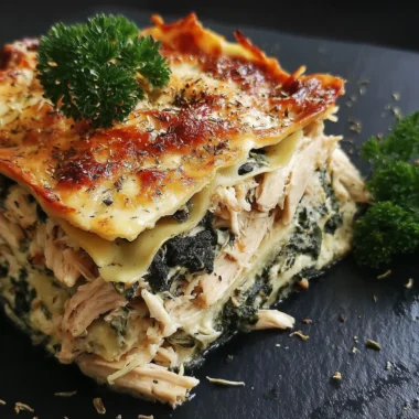 Recette de Lasagnes Légères au Poulet et Épinards