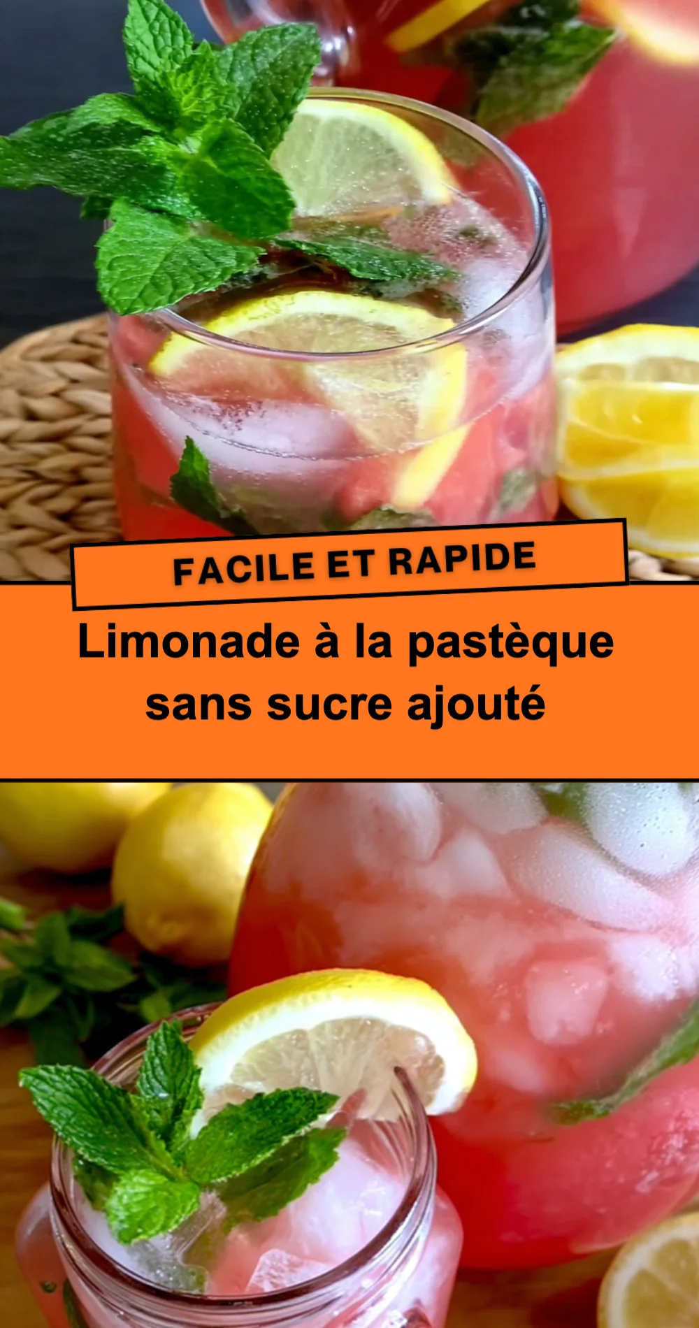 Recette de Limonade à la Pastèque Sans Sucre Ajouté