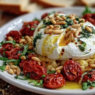 Recette de Pâtes au Soleil avec Burrata, Tomates Confites et Pignons
