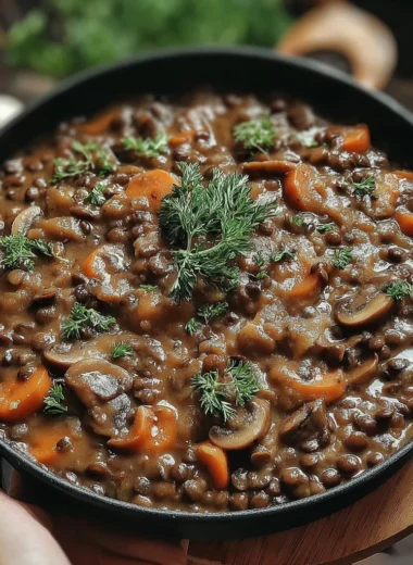 Recette de Ragoût Végétalien aux Lentilles et Champignons (Réconfortant !)
