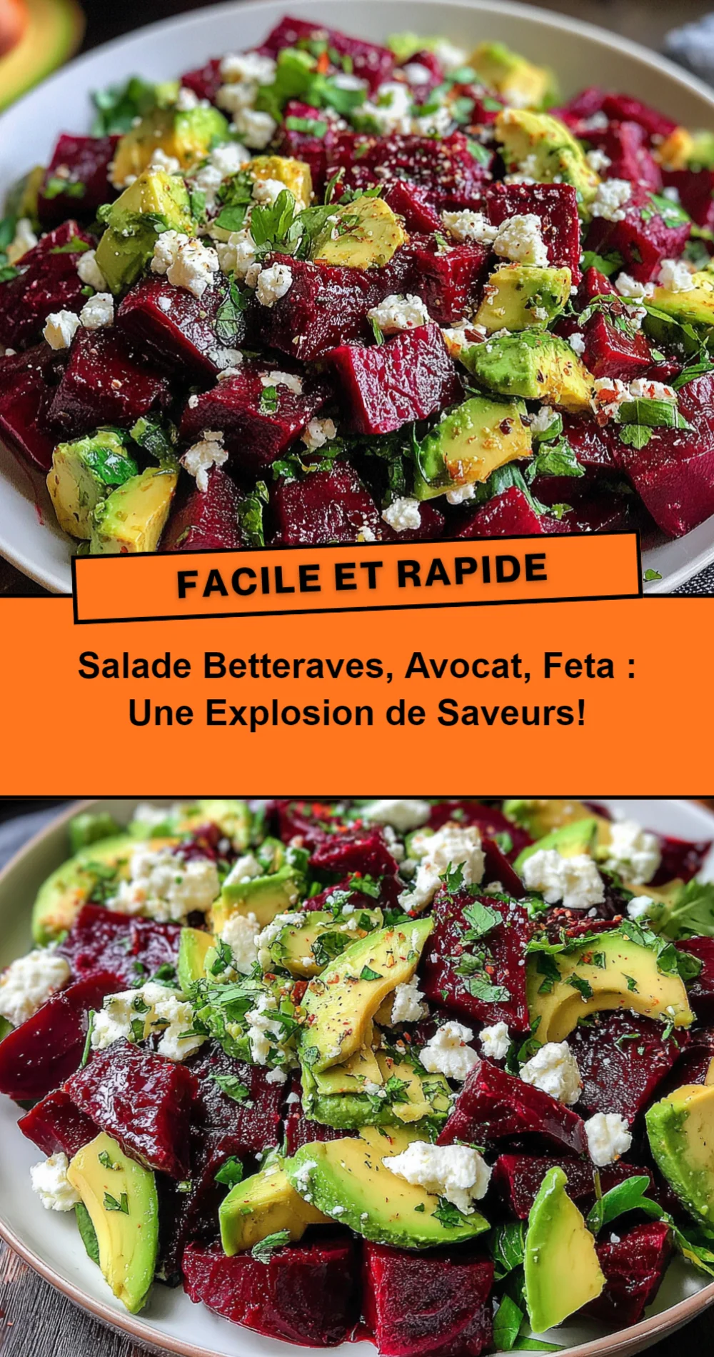 Recette de Salade Betteraves, Avocat et Feta (Explosion de Saveurs !)