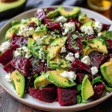 Recette de Salade Betteraves, Avocat et Feta (Explosion de Saveurs !)