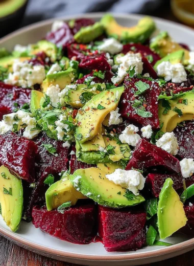 Recette de Salade Betteraves, Avocat et Feta (Explosion de Saveurs !)