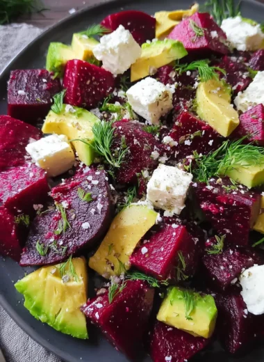 Recette de Salade Betteraves Avocat Feta (Frais et Coloré !)