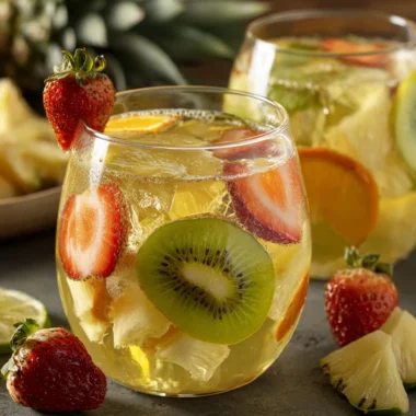 Recette de Sangria Blanche Tropicale Rapide pour un Été Rafraîchissant