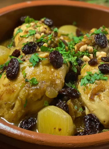 Recette de Tajine de Poulet au Miel et Raisins Secs (Facile et Réconfortant !)