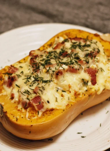 Recette de Butternut Farcie aux Lardons et au Chèvre