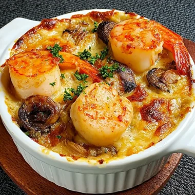 Recette de Cassolette de la Mer avec Saint-Jacques, Crevettes et Champignons