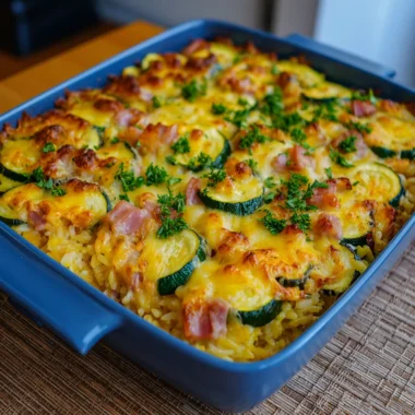 Recette de Gratin de Courgettes, Jambon et Riz (Réconfortant et Savoureux !)