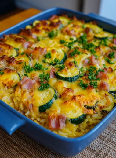 Recette de Gratin de Courgettes, Jambon et Riz (Réconfortant et Savoureux !)