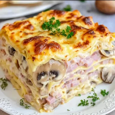 Recette de Lasagnes aux Champignons, Jambon et Fromage (Faciles et Savoureuses !)