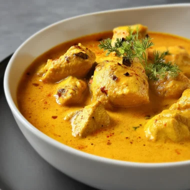 Recette de Poulet au Curry et au Lait de Coco au Air Fryer (Délicieux et Rapide !)