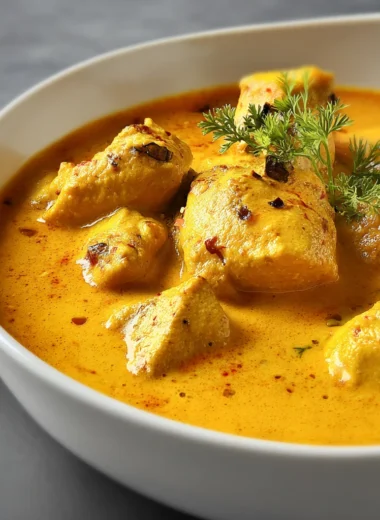 Recette de Poulet au Curry et au Lait de Coco au Air Fryer (Délicieux et Rapide !)