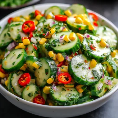 Recette de Salade de Concombre Mexicaine Épicée (Rafraîchissante pour l'Été !)