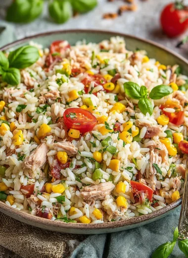 Recette de Salade de Riz au Thon et Maïs (Rapide et Savoureuse)