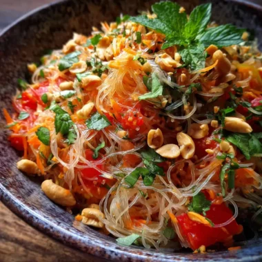 Recette de Salade Thaï Cacahuète Fraîche et Savoureuse