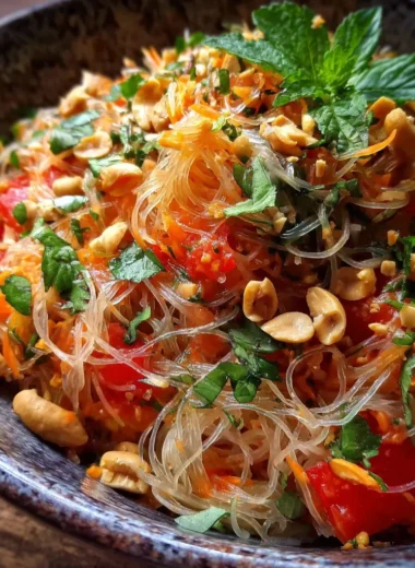 Recette de Salade Thaï Cacahuète Fraîche et Savoureuse