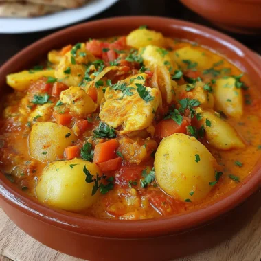 Recette de Tajine de Lotte au Safran et au Curry (Délicieuse et Facile !)