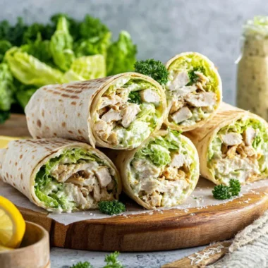 Recette de Wraps de Salade César au Poulet Effiloché (Faciles et Savoureux !)