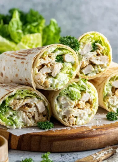 Recette de Wraps de Salade César au Poulet Effiloché (Faciles et Savoureux !)