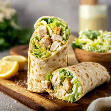 Recette de Wraps de Salade César au Poulet Effiloché (Rapides et Délicieux)