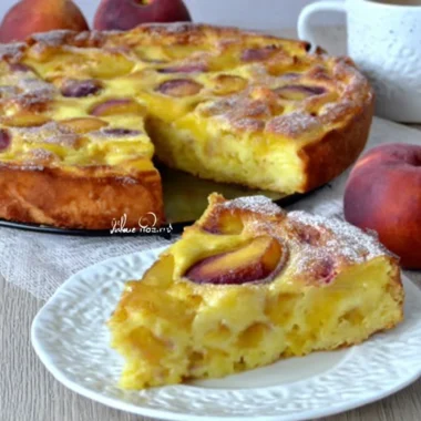 Recette Facile de Clafoutis aux Pêches (Délicieux et Réconfortant !)